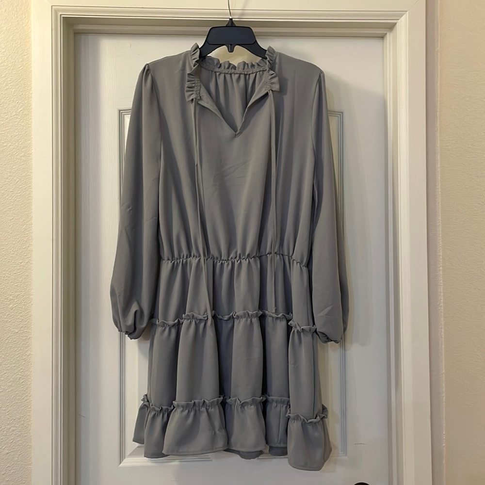 Gray Boho Dress